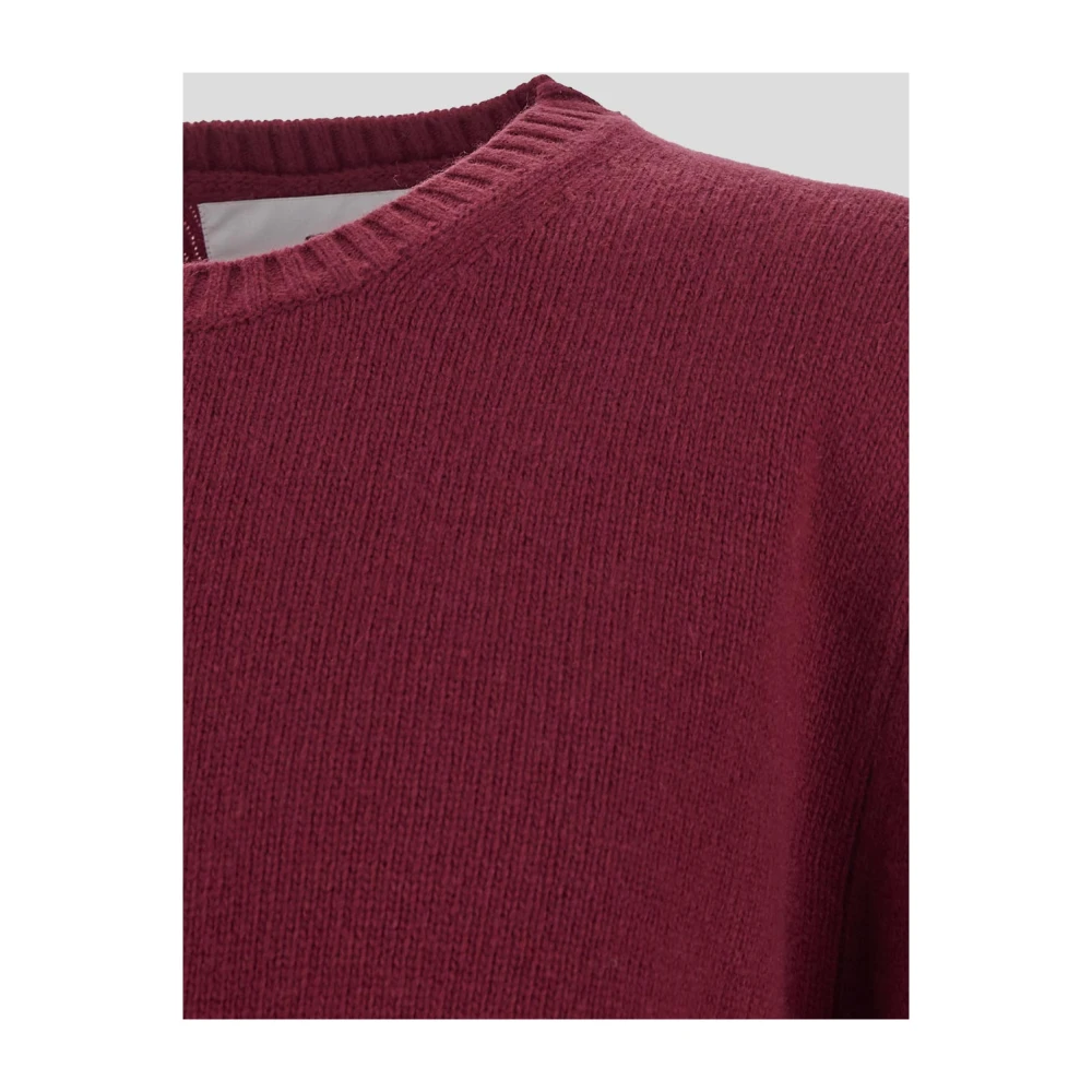 Seven Gauge Wollen Crewneck Sweater Red Heren