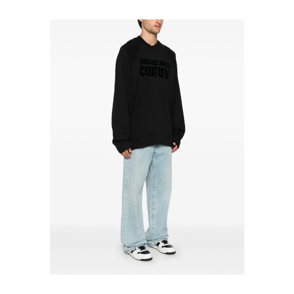 Versace Jeans Couture Zwarte Sweatshirt Aw24 Herenmode Black Heren