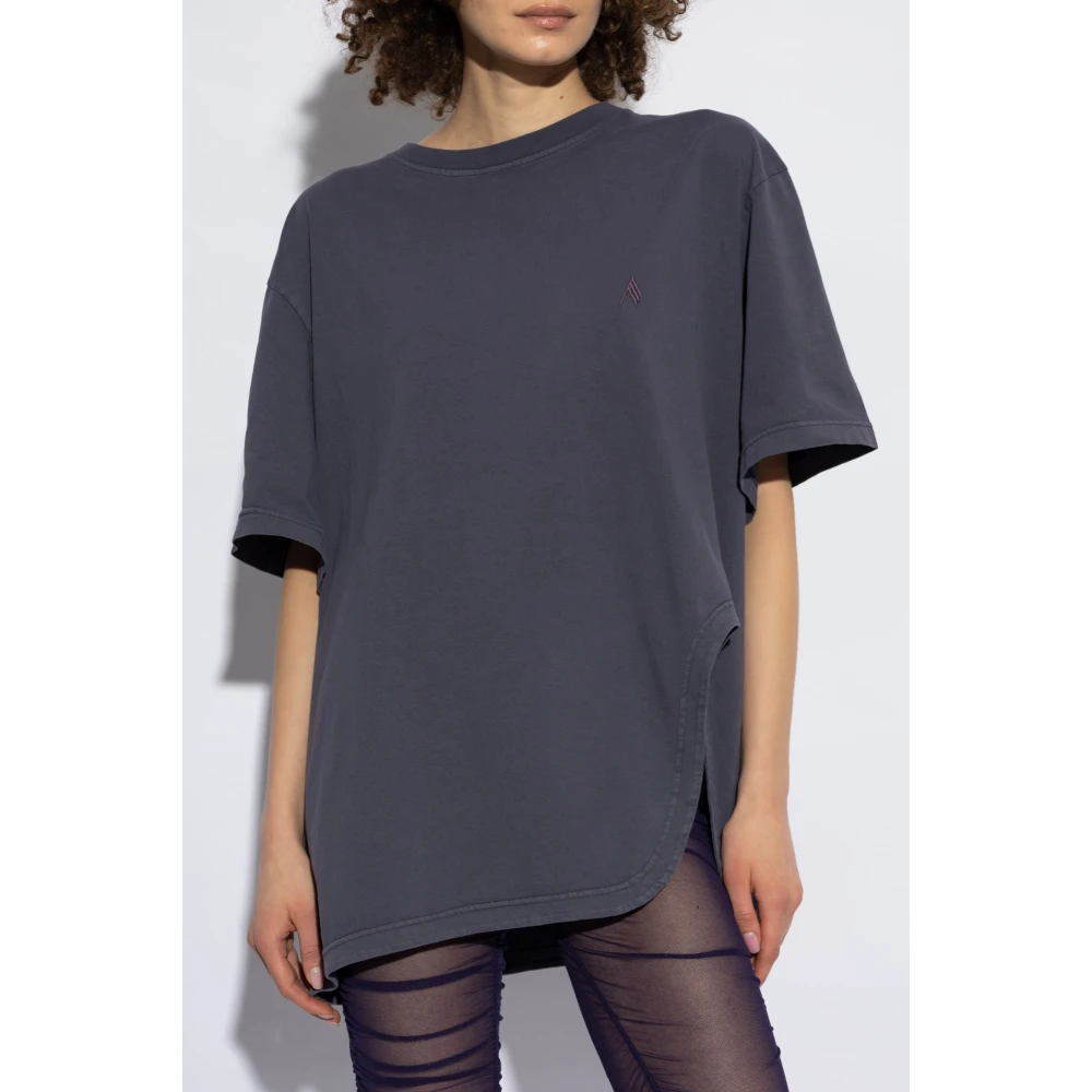 The Attico Logo T-shirt Purple Dames