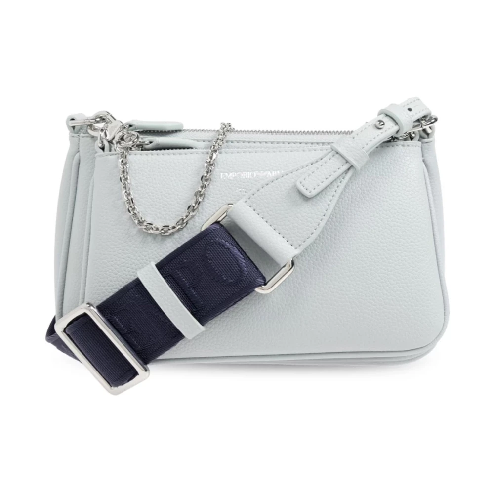 Emporio Armani Blauwe Mini Tas met Verstelbare Band Gray Dames