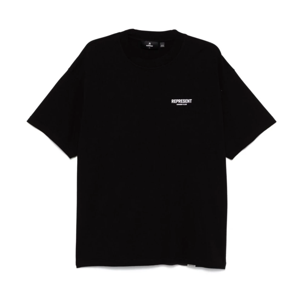 Represent Zwart Katoenen Jersey Crew Neck T-shirt Black Heren