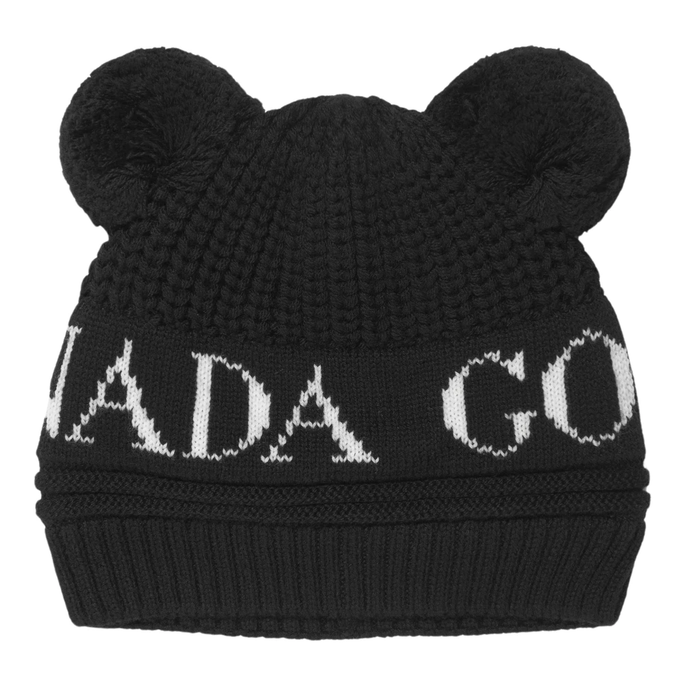 Canada Goose Black Hats & Caps, Unisex, One Size, Double Pom Pom Baby Hat