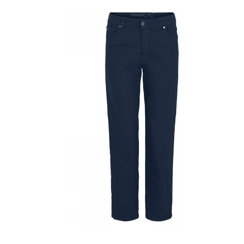 C.ro Women's Blue Straight Trousers, 3XL, Magic Fit Straight Jeans