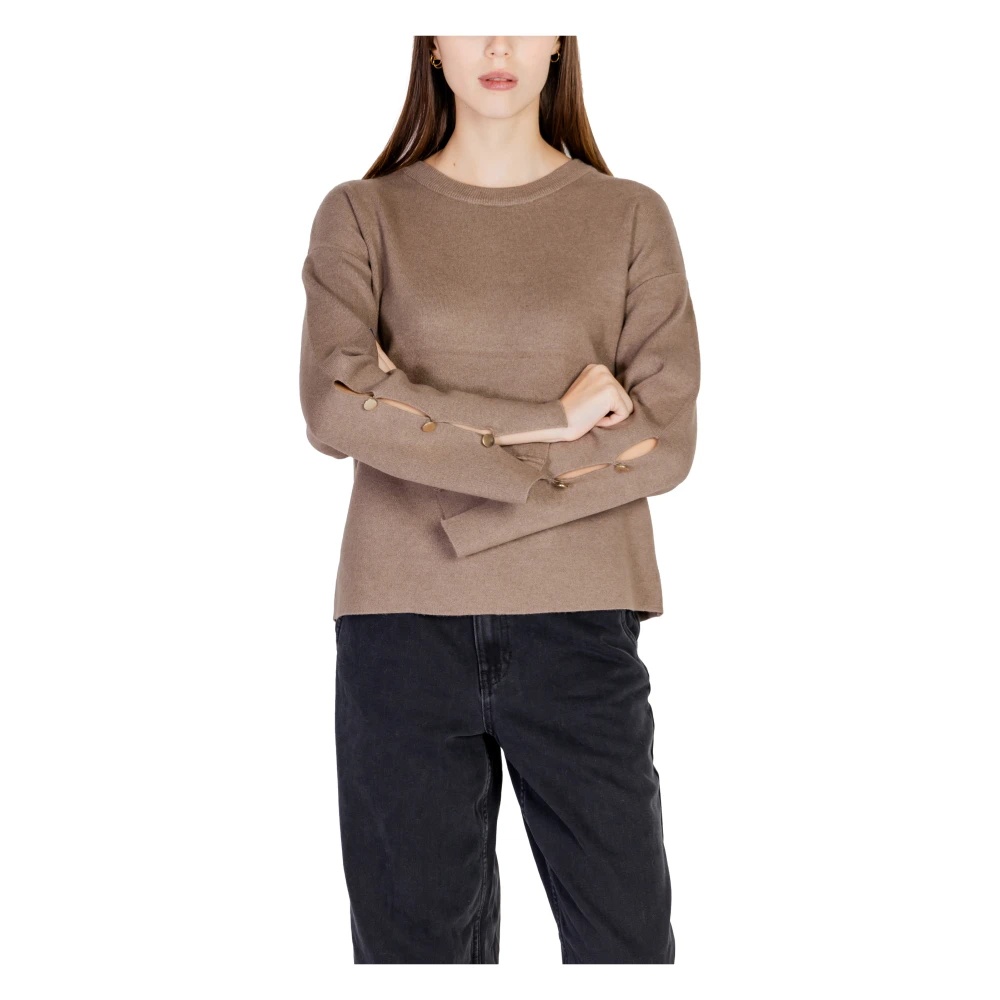 Vila Herfst Winter Dames Gebreide Collectie Brown Dames