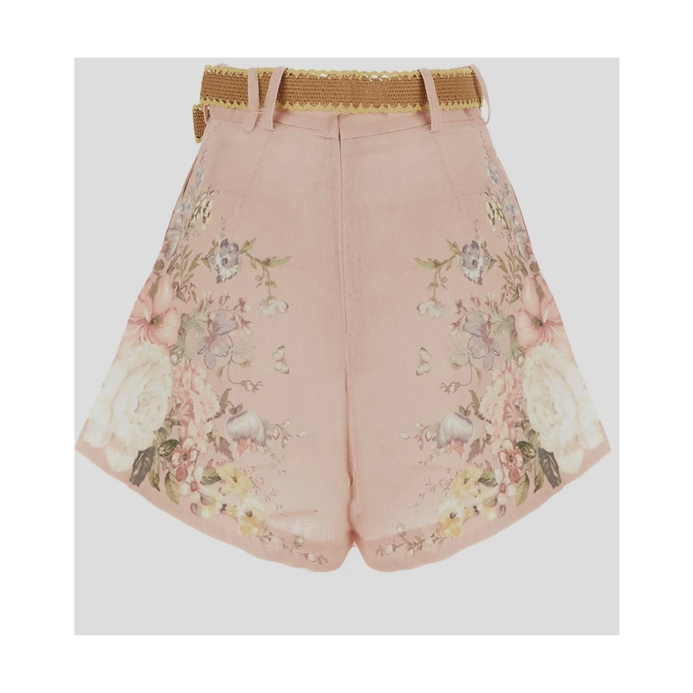 Zimmermann Linnen Tuck Short Pink Dames