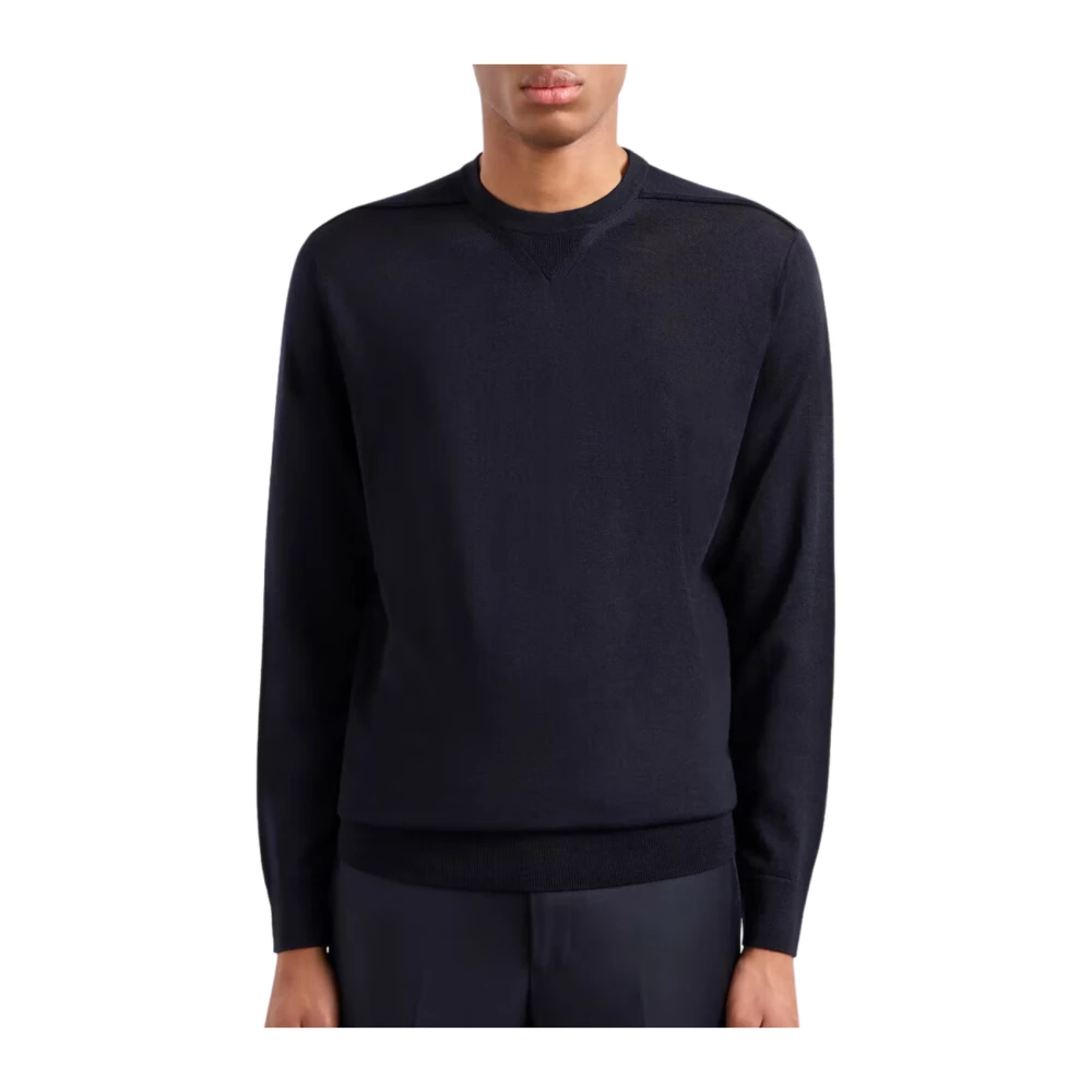 Emporio Armani Stijlvolle Punto Pullover 0920 Blue Heren