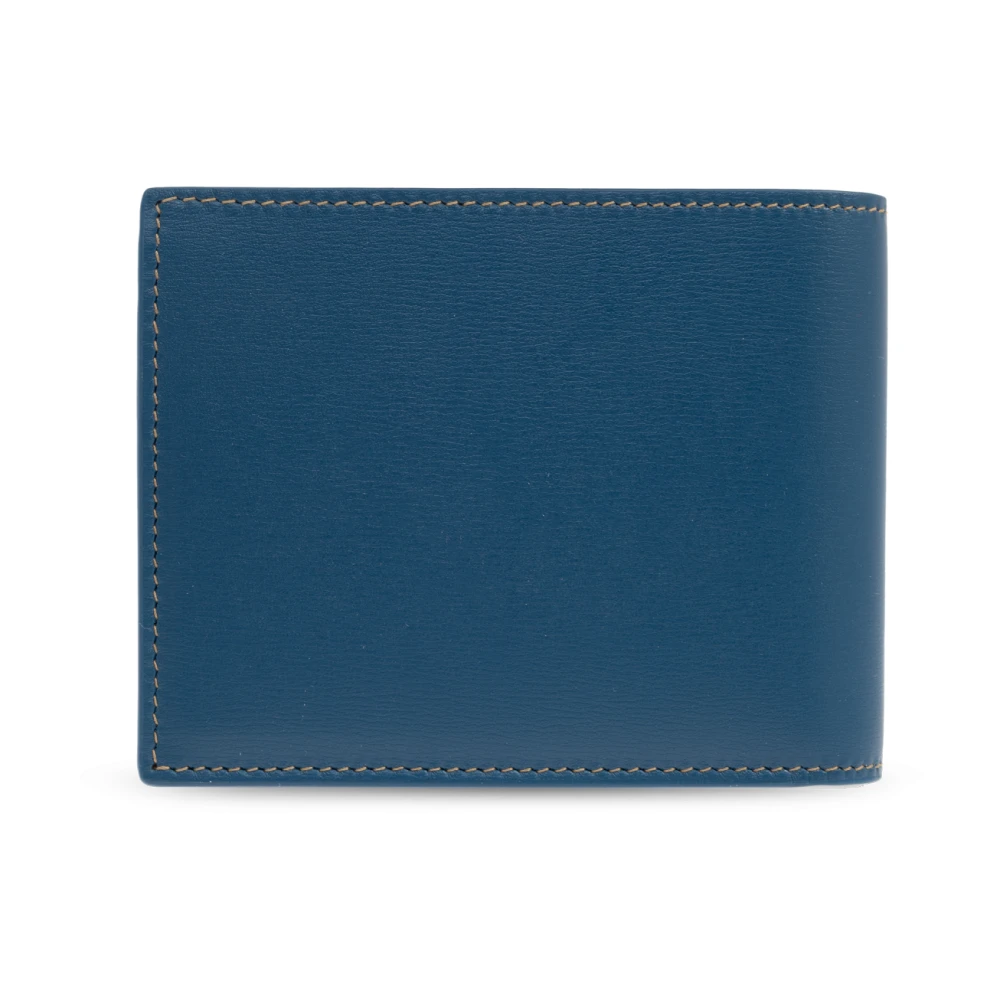 Salvatore Ferragamo Leren portemonnee Blue Heren