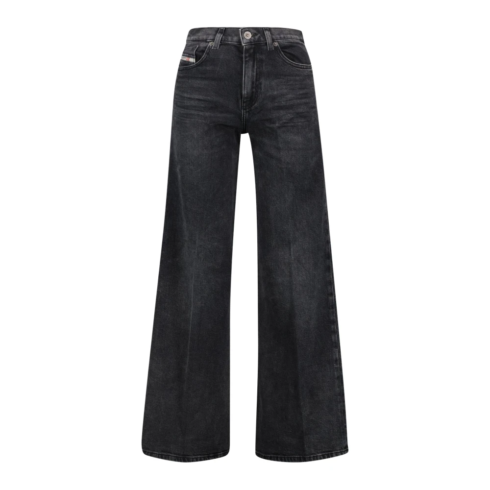 Diesel 1978 D-Akemi Noir Wide Leg Jeans Black, Dam