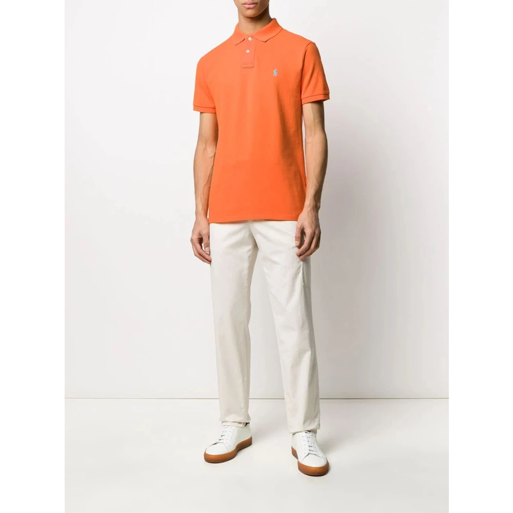 Ralph Lauren Gebreide polo shirt Orange Heren