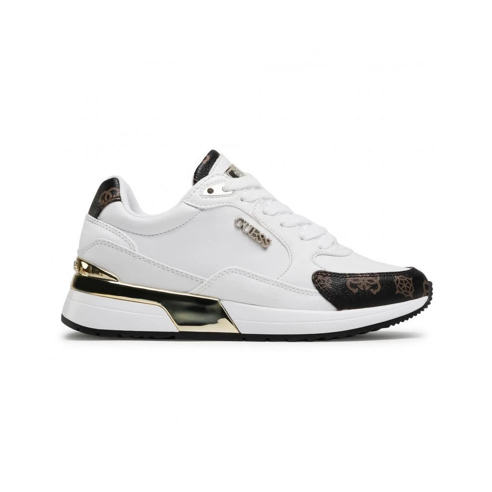 Guess White Sporty Synthetic Women's Trainers - Female - Sneakers - White - 6 Uk - Shoes