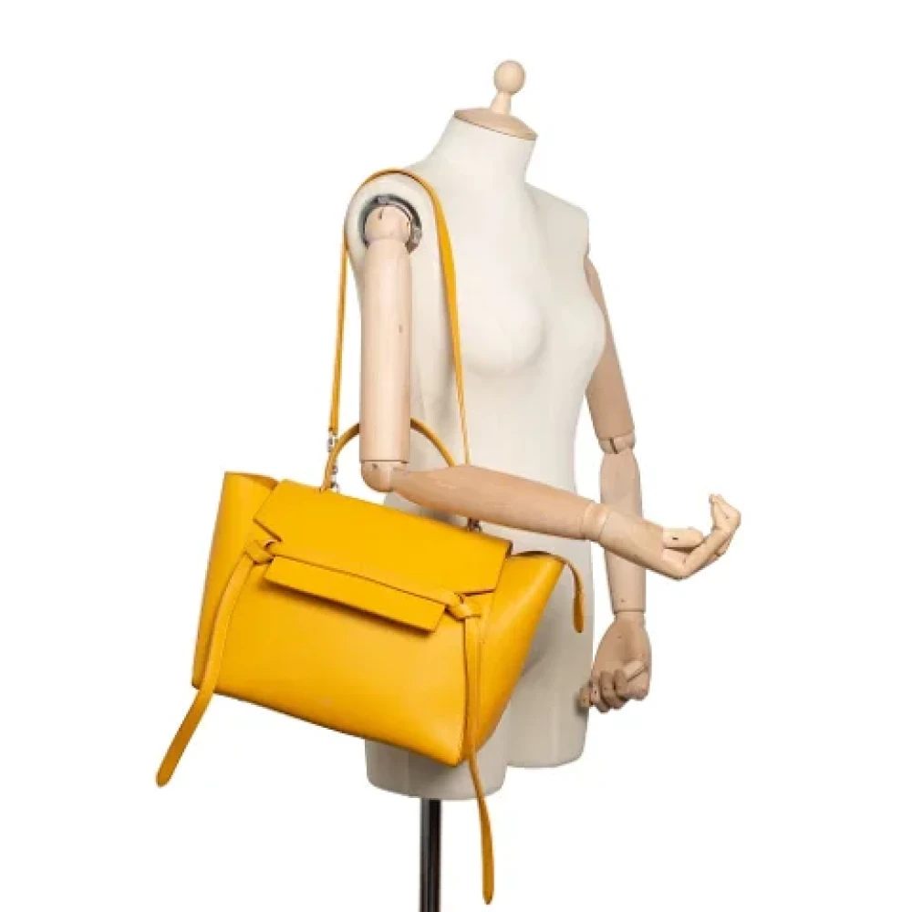 Celine Vintage Pre-owned Leather celine-bags Yellow Dames