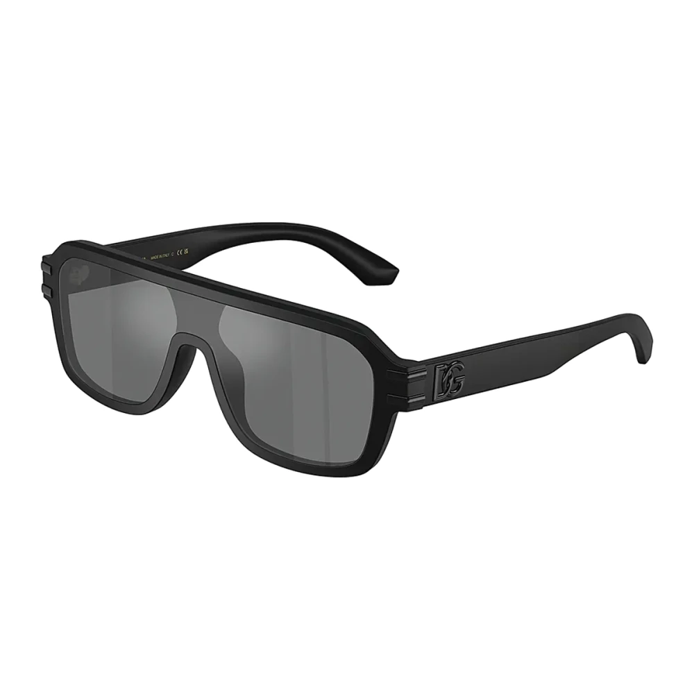 Dolce & Gabbana Women's Black Matte Mirrored Lens Sunglasses