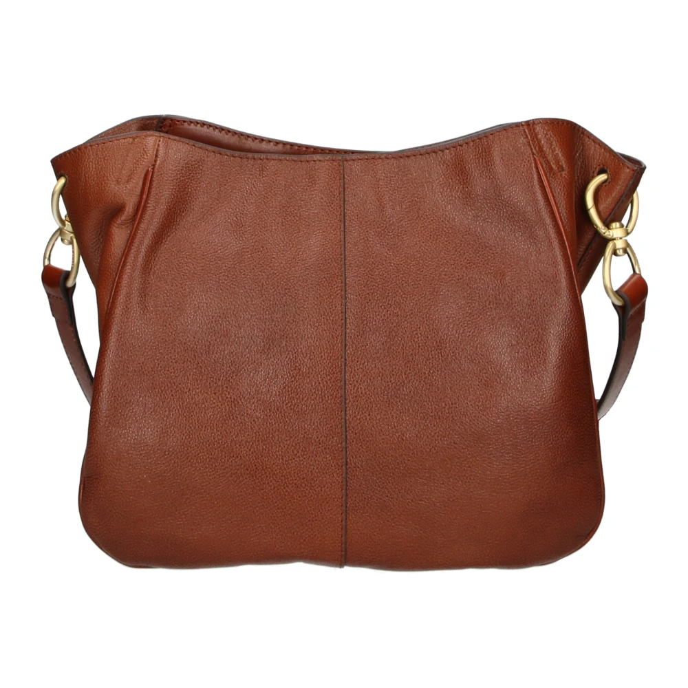 The Bridge Bruine Schoudertas 100% Leer Brown Dames