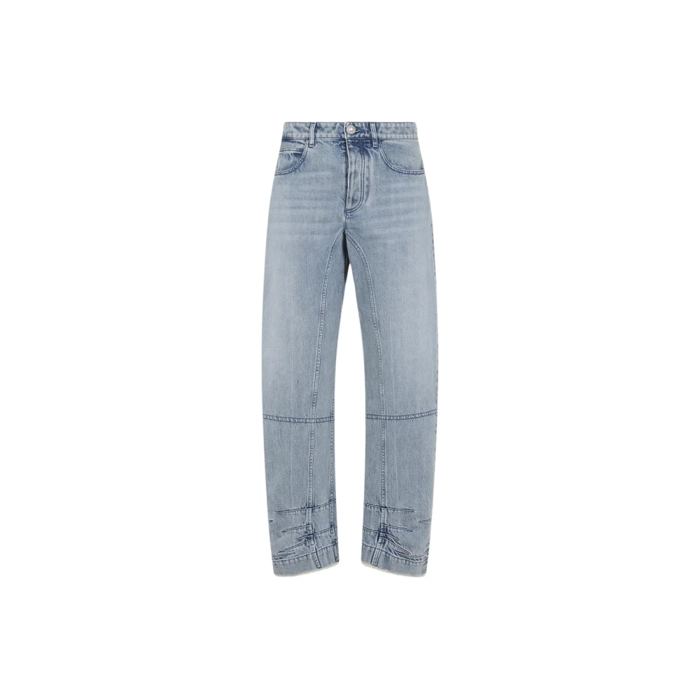 Jil Sander Damen Blau Wide-Leg Seamed Denim Pants