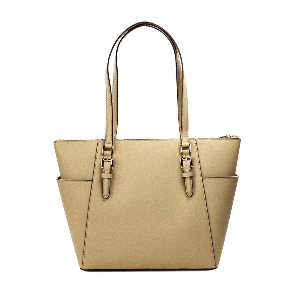 Michael Kors Stijlvolle leren tas in camel Beige Dames