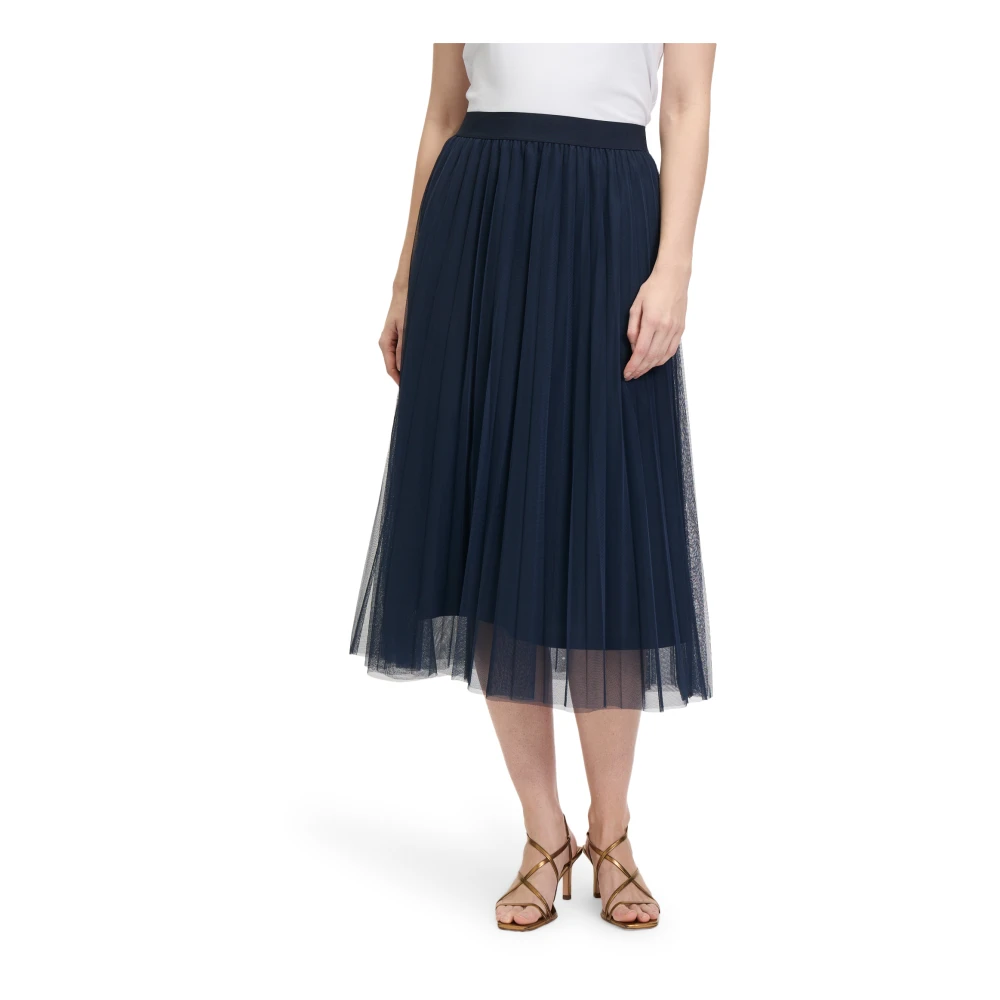 Betty & Co Midi rok met plooien Blue Dames