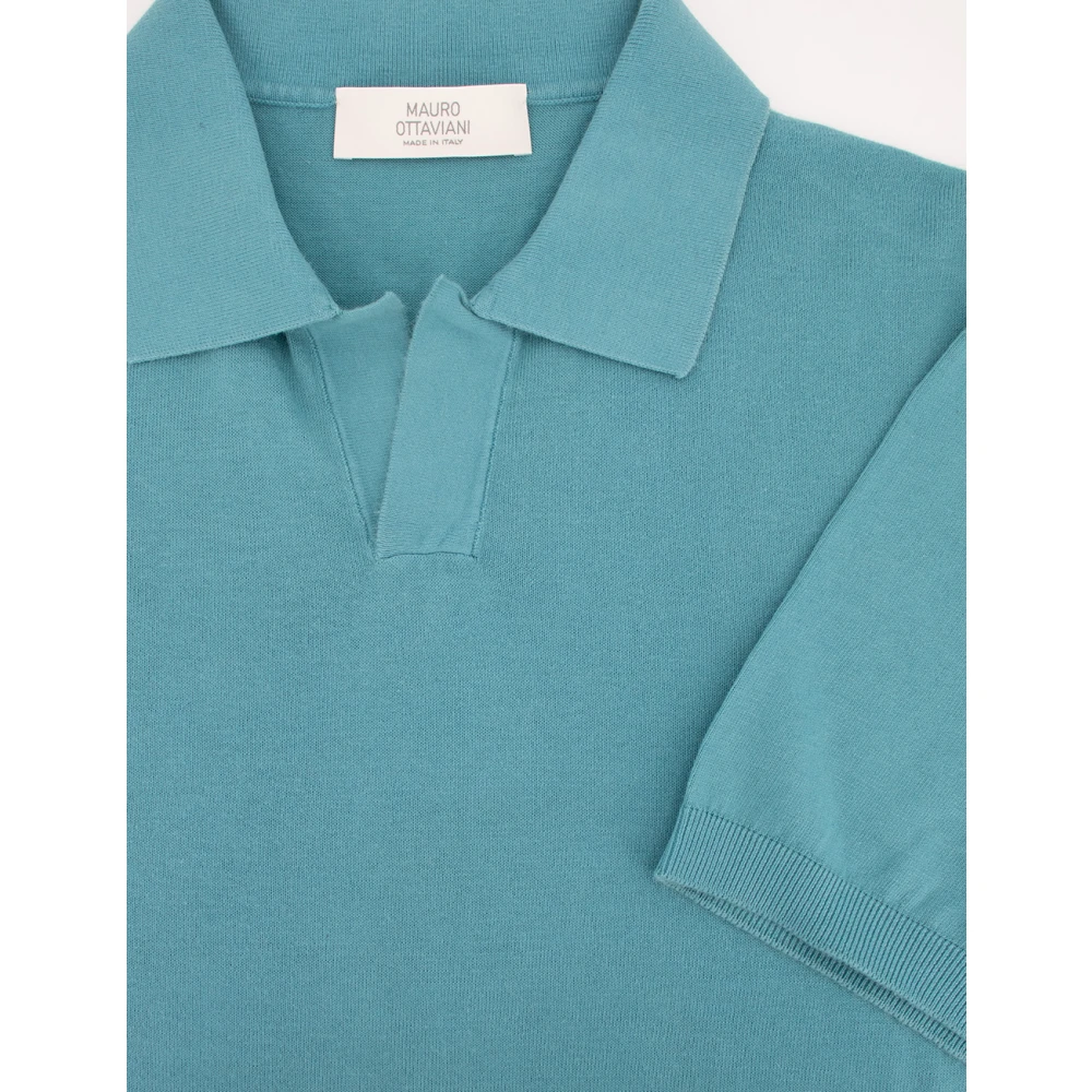 Mauro Ottaviani Polo Shirts Blue Heren
