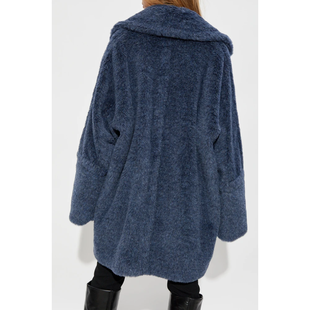 Max Mara Wollen jas Tedgirl1 Blue Dames