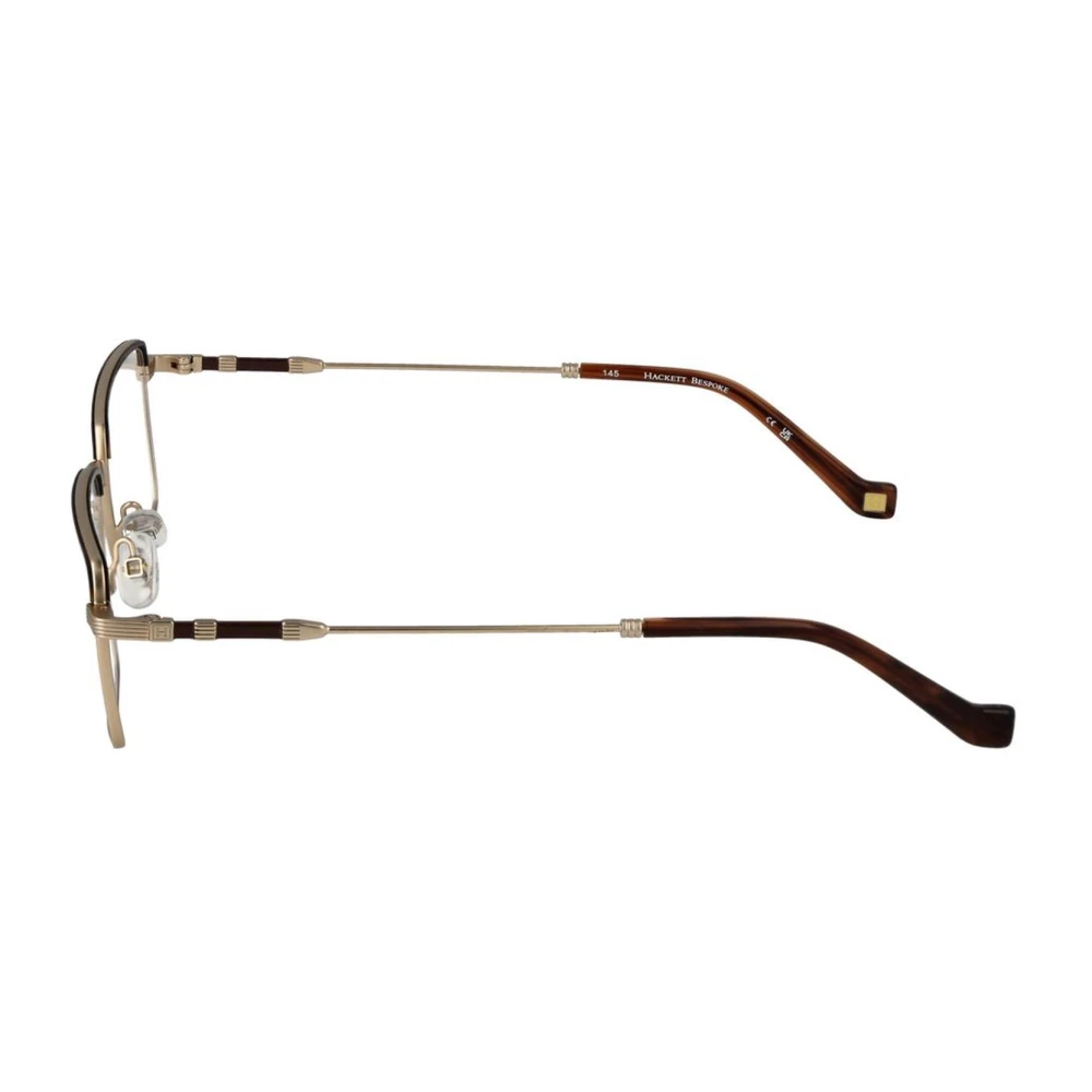 Hackett Gouden Metalen Rechthoek Blauwfilter Optische Monturen Yellow Heren