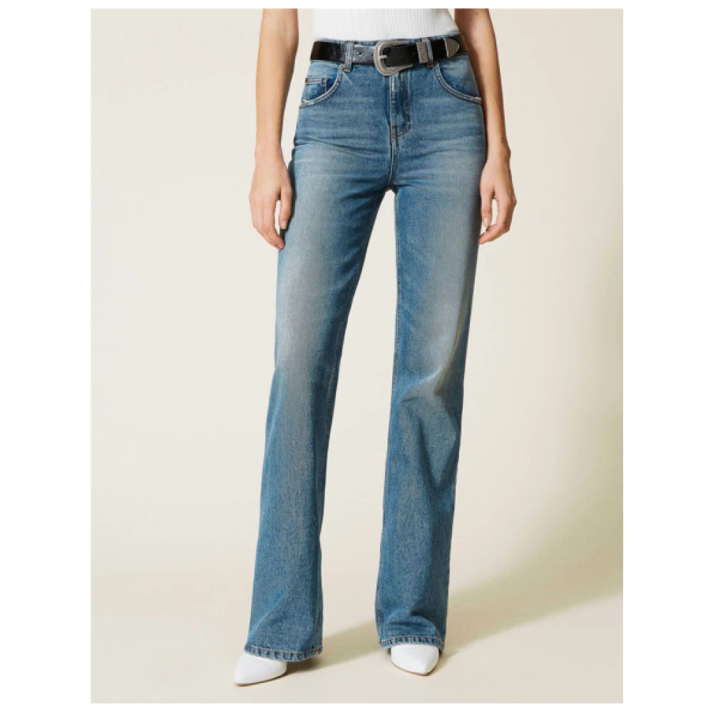 Twinset Flared Denim Jeans Blue Dames