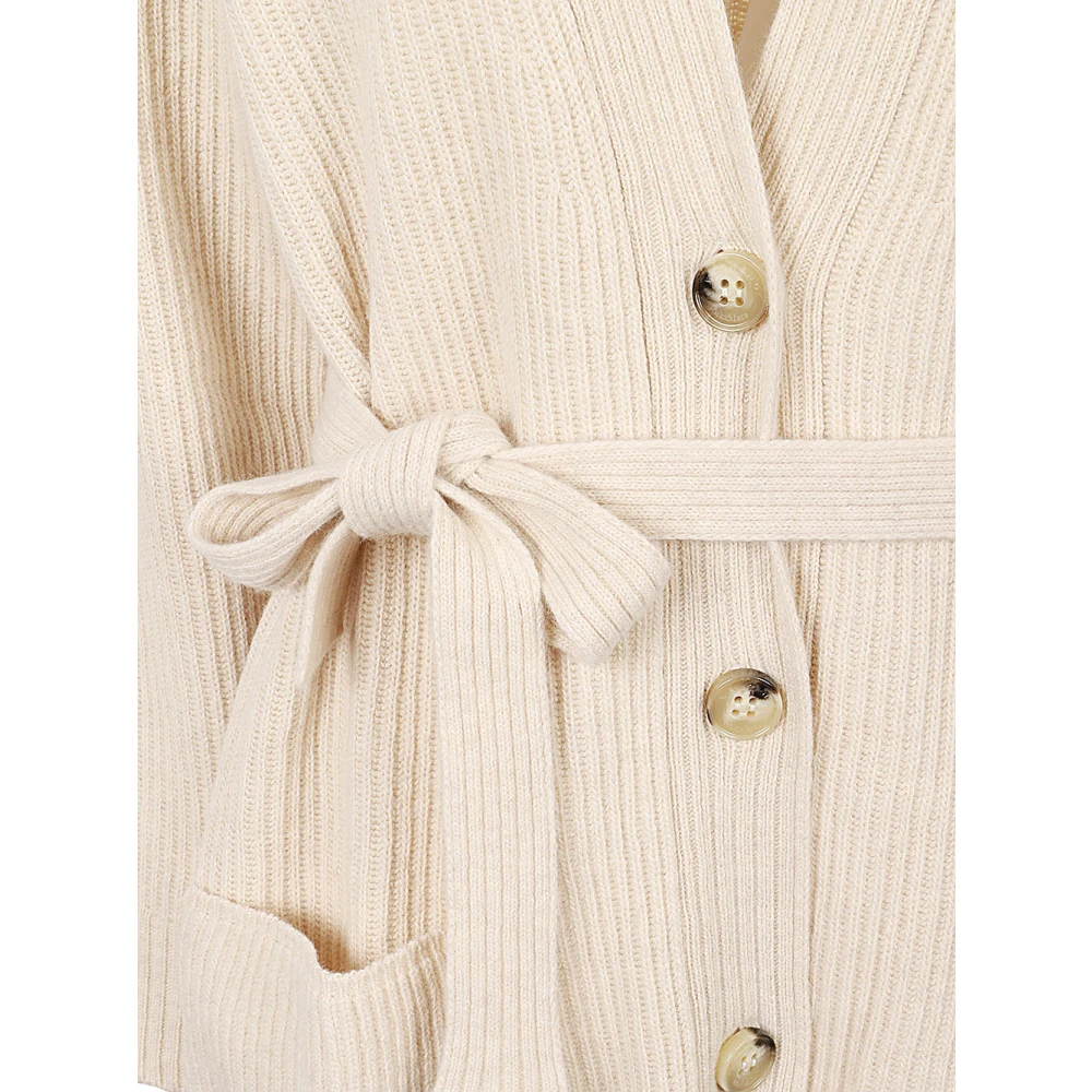 Max Mara Weekend Beige Wolmix Cashmere Cardigan Beige Dames