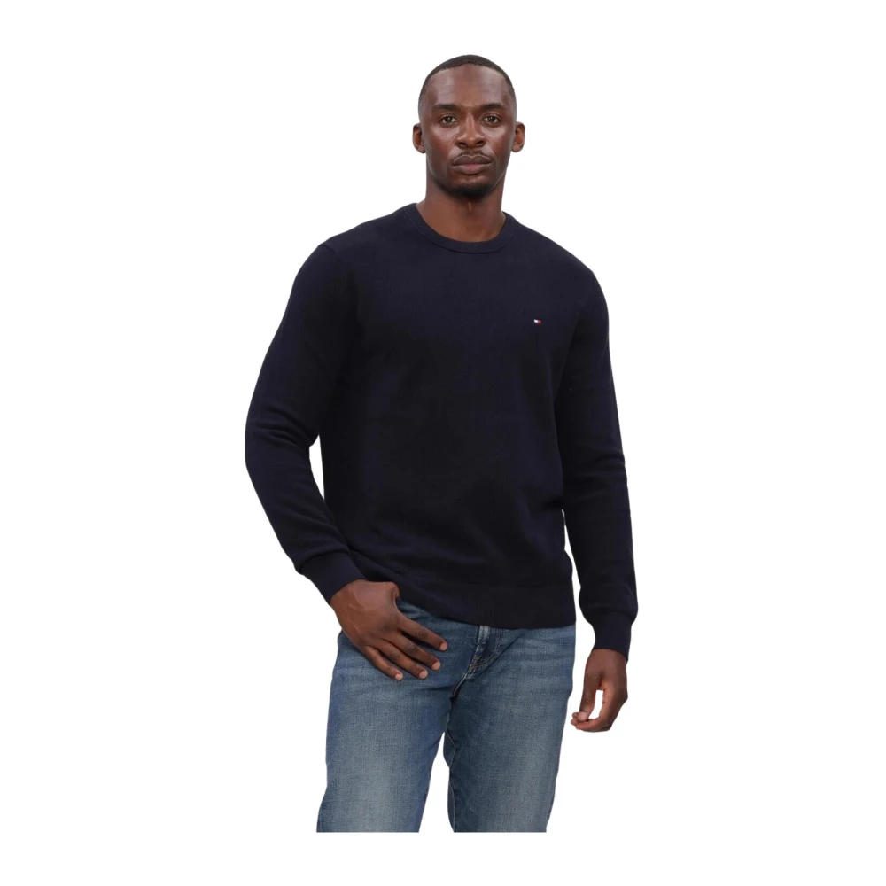 Tommy Hilfiger - Essential Structure Rundhals - Knitwear - Herren - Blau - 2XL - Bild 10