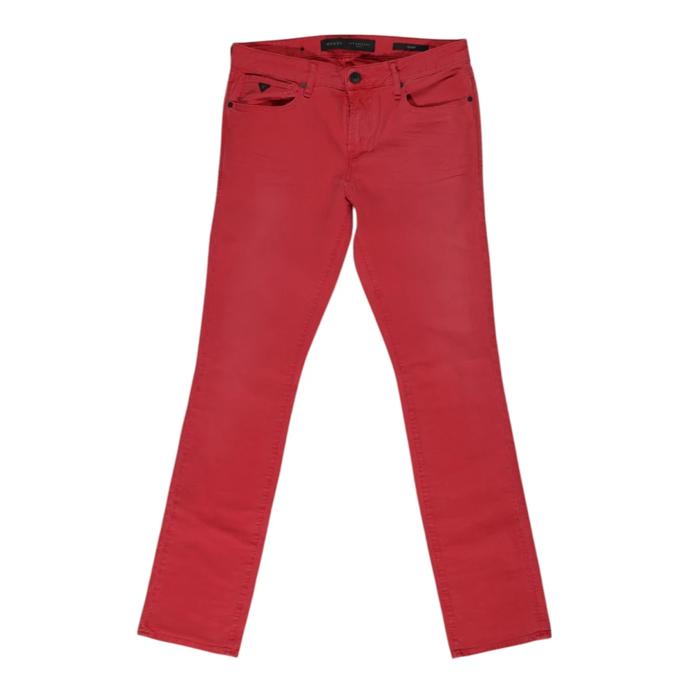 Guess Rode Katoenen Skinny Jeans Collectie Red Heren