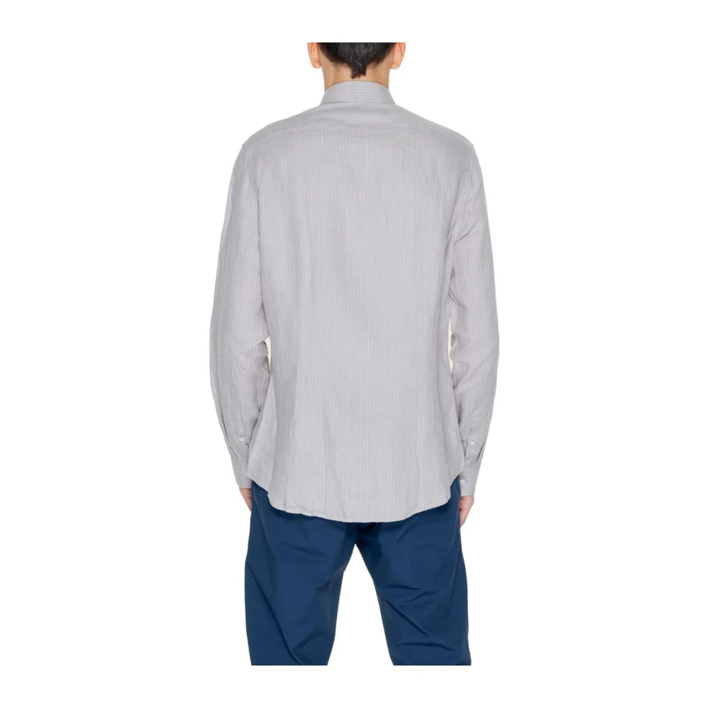 Calvin Klein Linnen lange mouwen overhemd Beige Heren