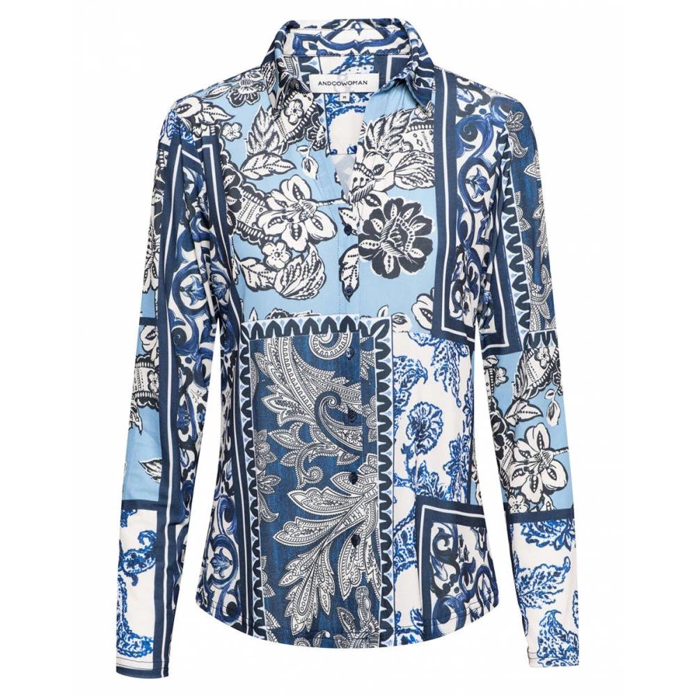 &Co Woman Moulante Longue Manches Haut Multicolor Dames