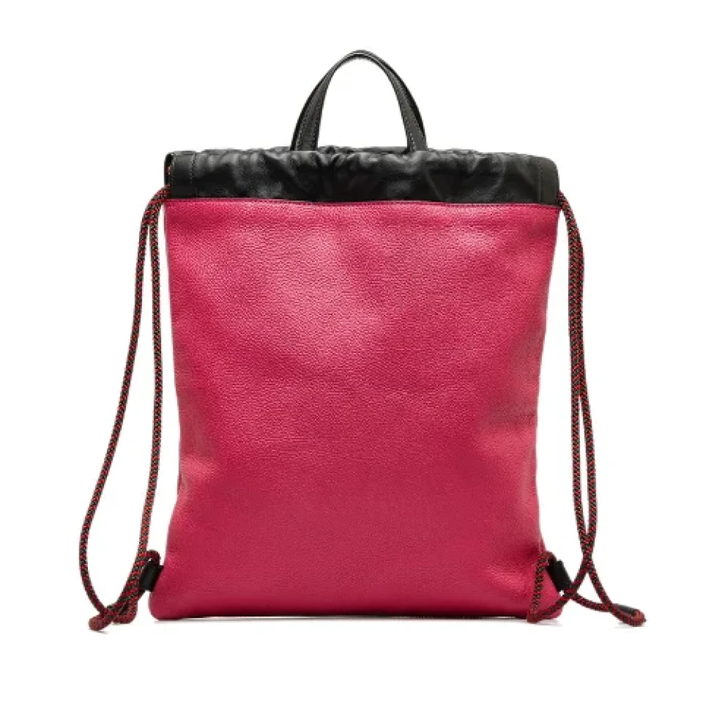Gucci Vintage Pre-owned Leather backpacks Pink Dames