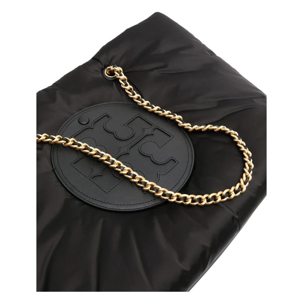 TORY BURCH Elegante Zwarte Polyester Tote Tas Black Dames