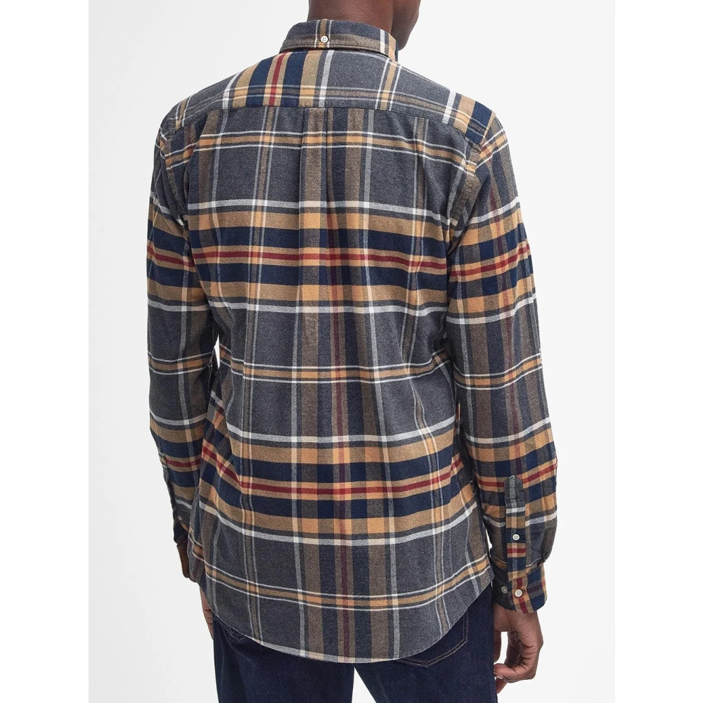 Barbour Op maat gemaakt geruite overhemd grijs Multicolor Heren