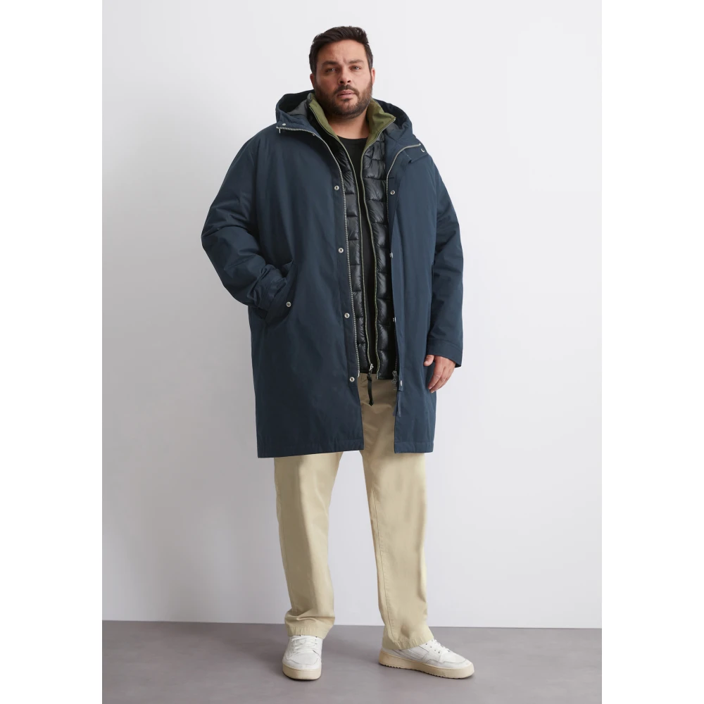 Marc O'Polo Gewatteerde parka met capuchon Blue Heren