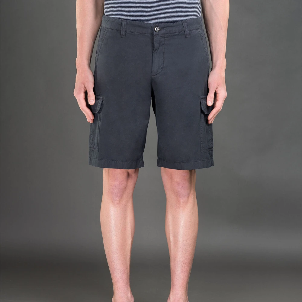 Moorer Luxe Cargo Bermuda Shorts Aron-Si2 Blue Heren