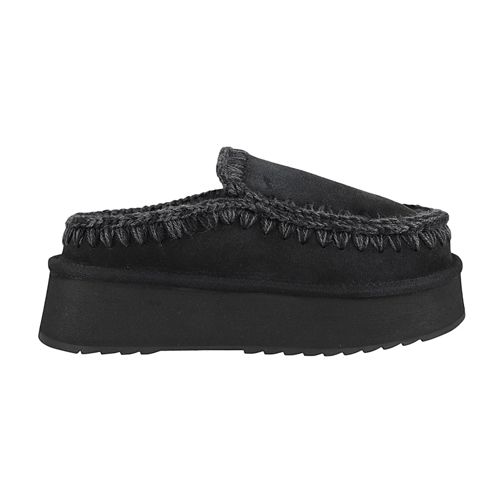 Mou Women's Black Eskimo Platform Clogs - Mules - 7 Uk - Shoes