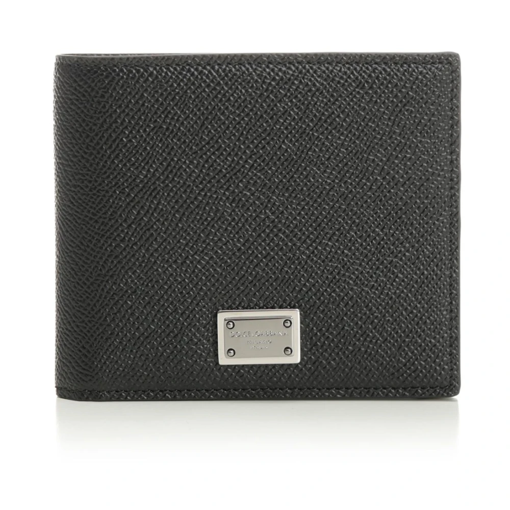 Dolce & Gabbana Black Leather Bi-Fold Wallet - Male - Wallets & Cardholders - Black - One Size - Accessories - Image 6