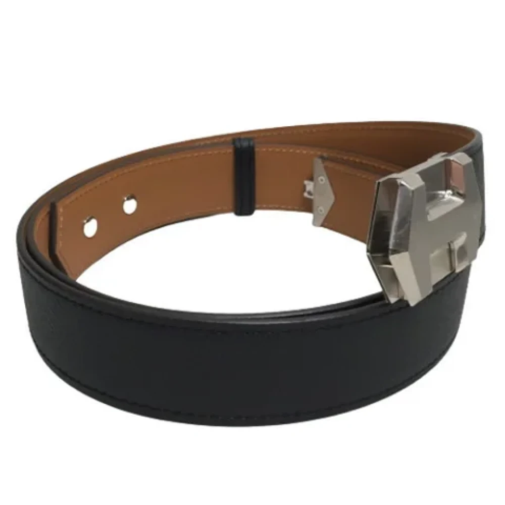 Hermès Vintage Pre-owned Leather belts Black Dames
