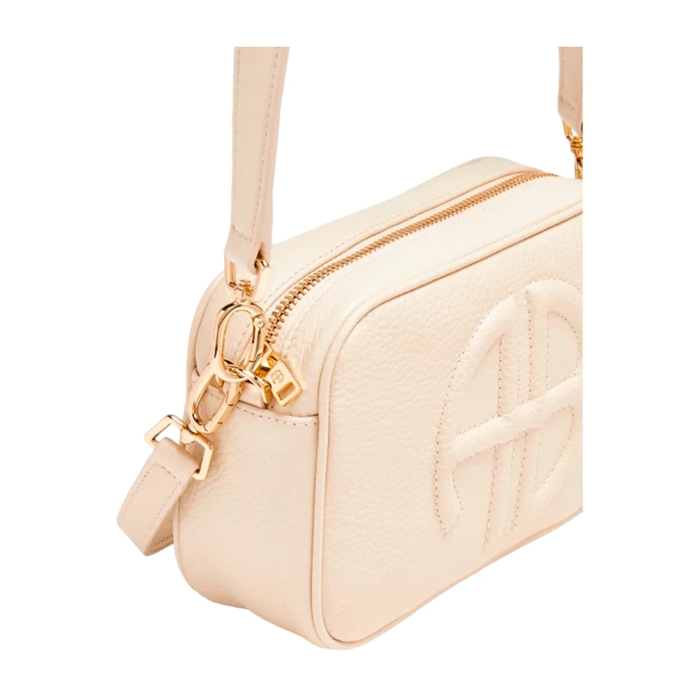Anine Bing Gestileerde schoudertas met gouden details Beige Dames