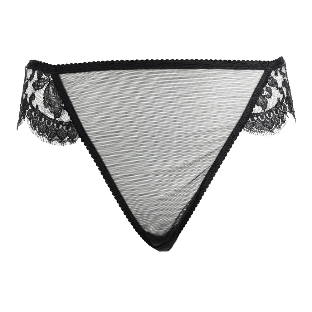 Dolce & Gabbana Hoge Taille Kant Slipje Black Dames