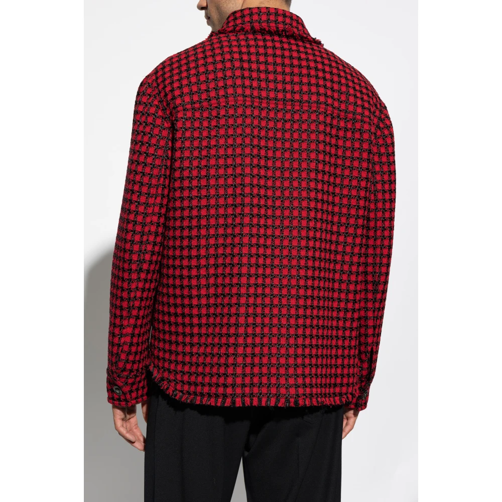 Versace Tweed jas Red Heren