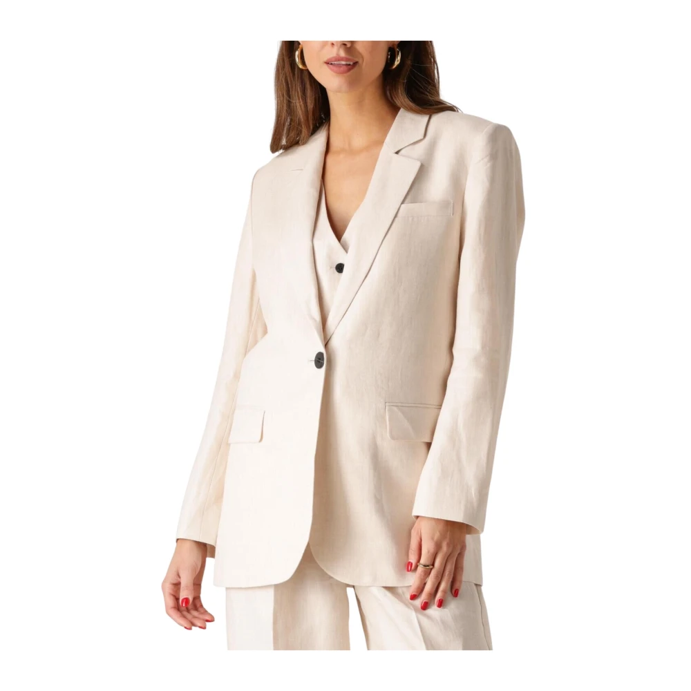 Copenhagen Muse Natuur Blazer voor Dames Beige Dames