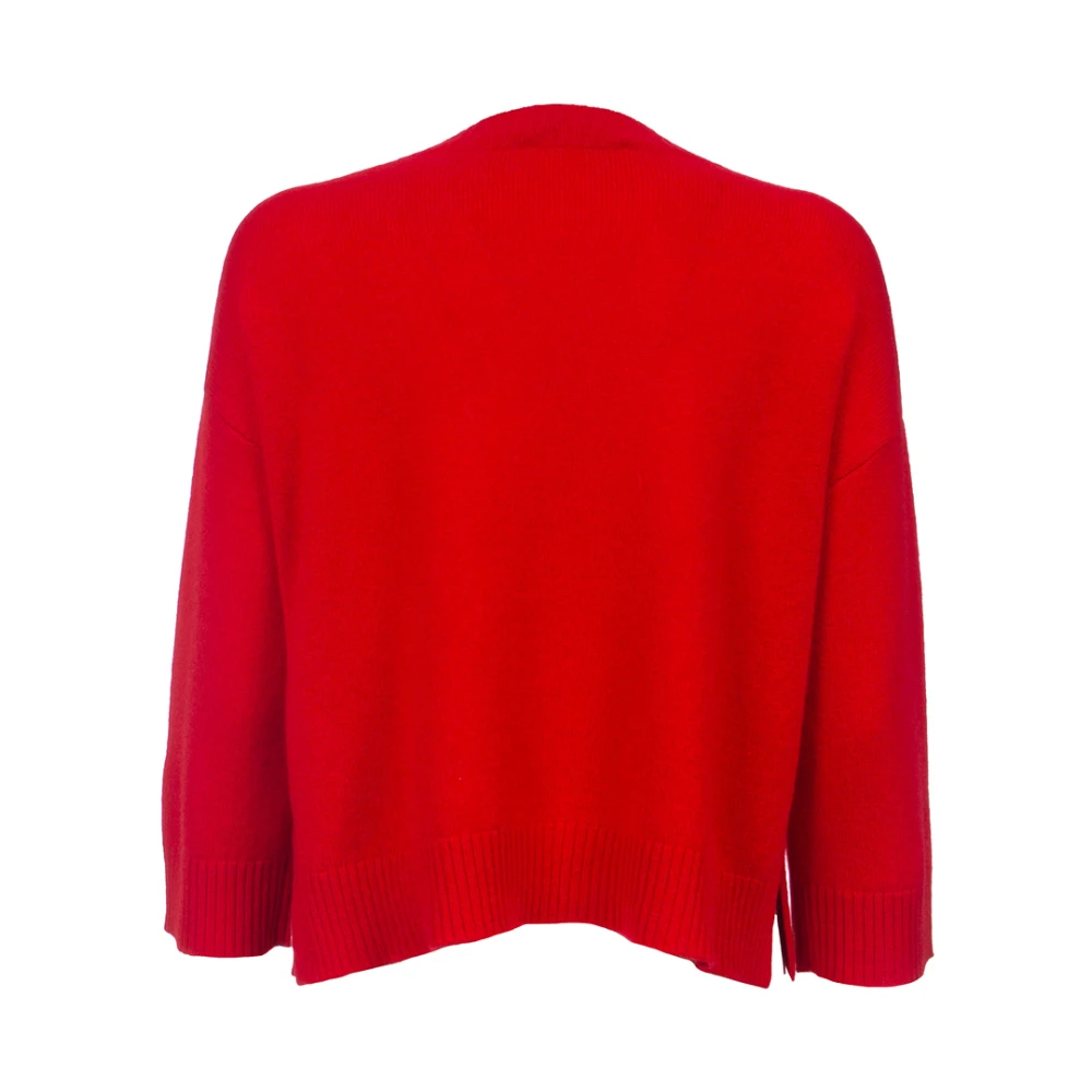 Max Mara Weekend Kasjmier V-hals Cropped Trui Red Dames