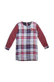Tartan patch kjole
