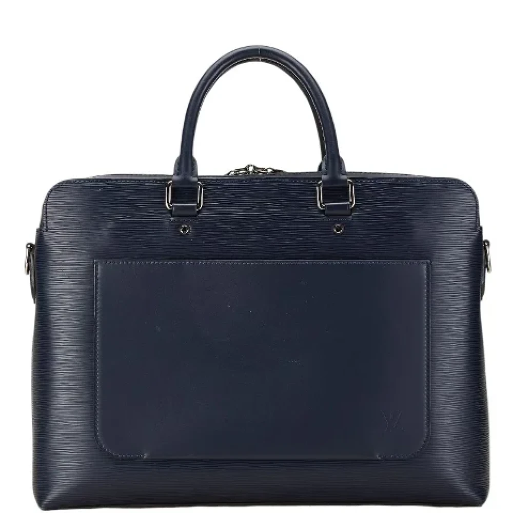 Louis Vuitton Vintage Pre-owned Leather handbags Blue Heren
