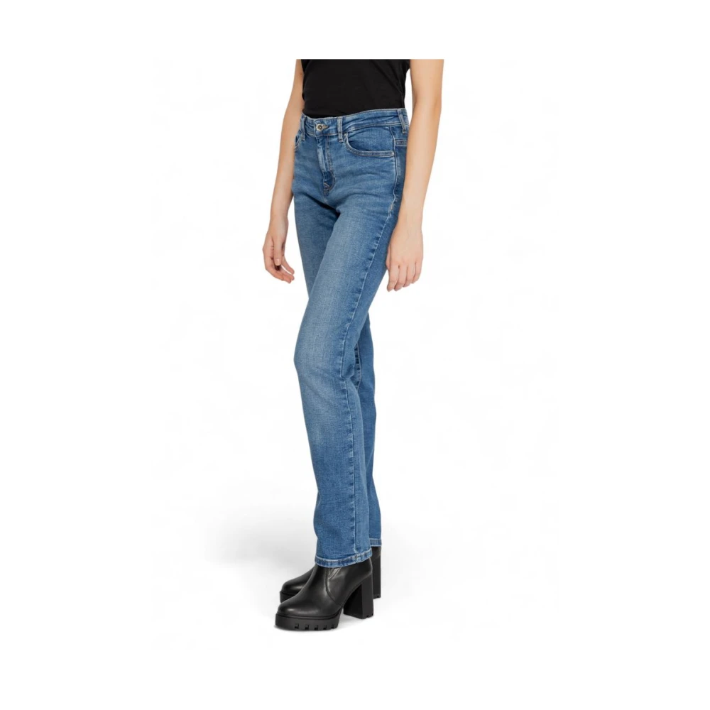 Only Blauwe Katoenen Jeans & Broek Blue Dames