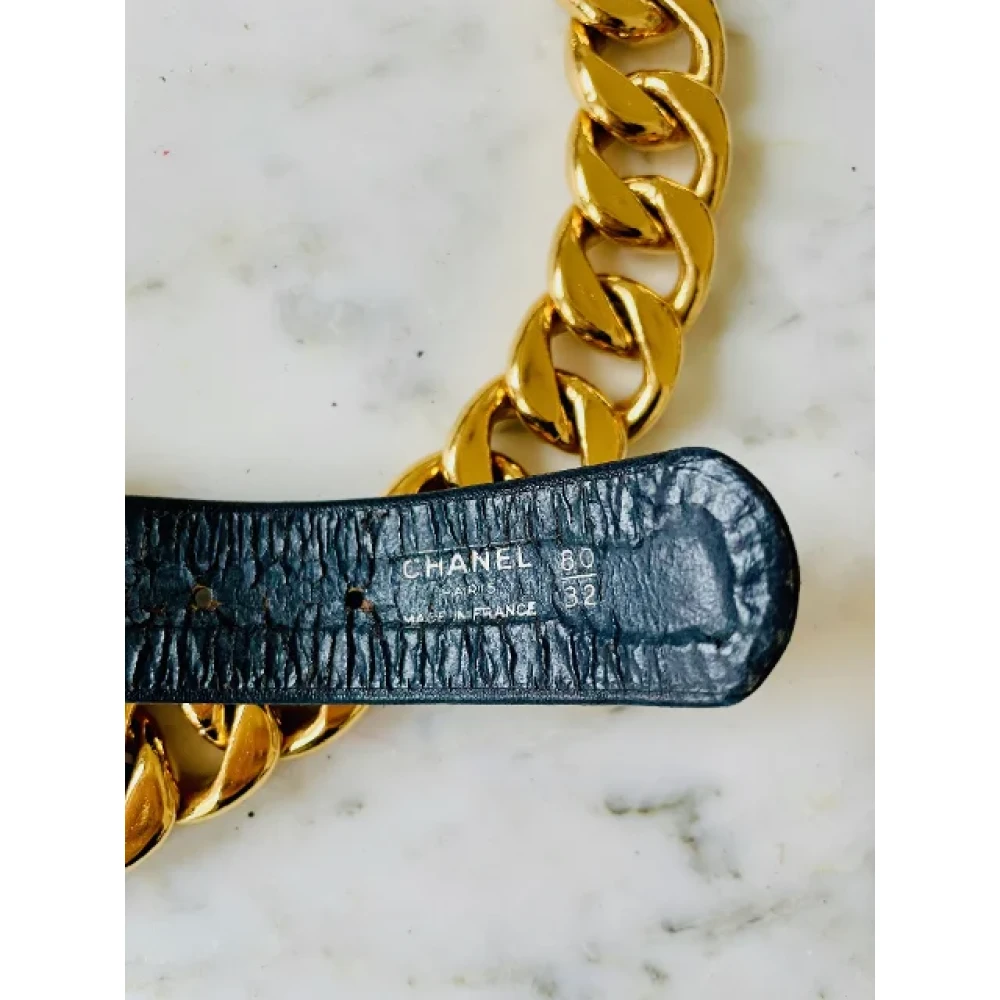 Chanel Vintage Pre-owned Metal belts Yellow Dames