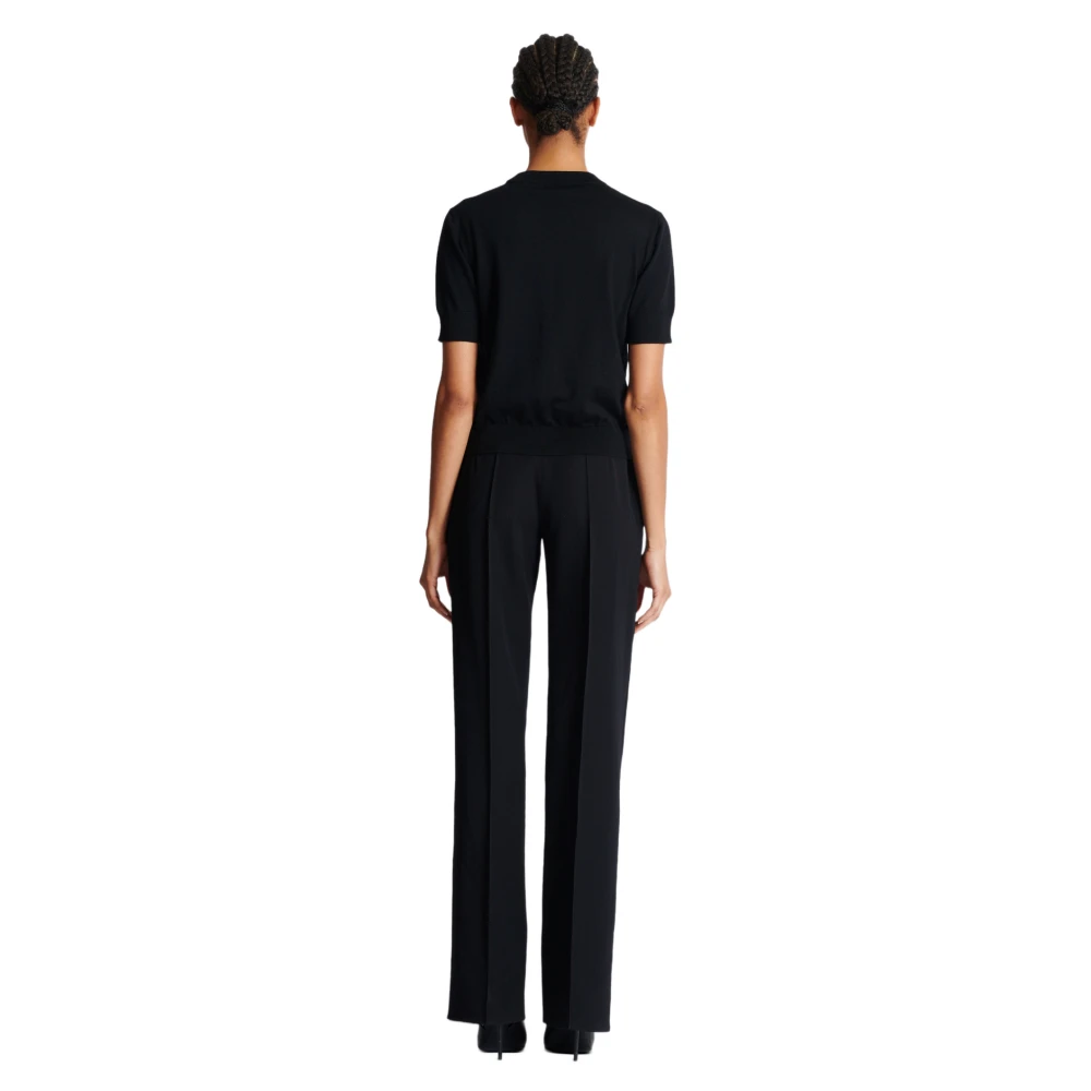Balmain Couture tweekleurige gebreide top Black Dames
