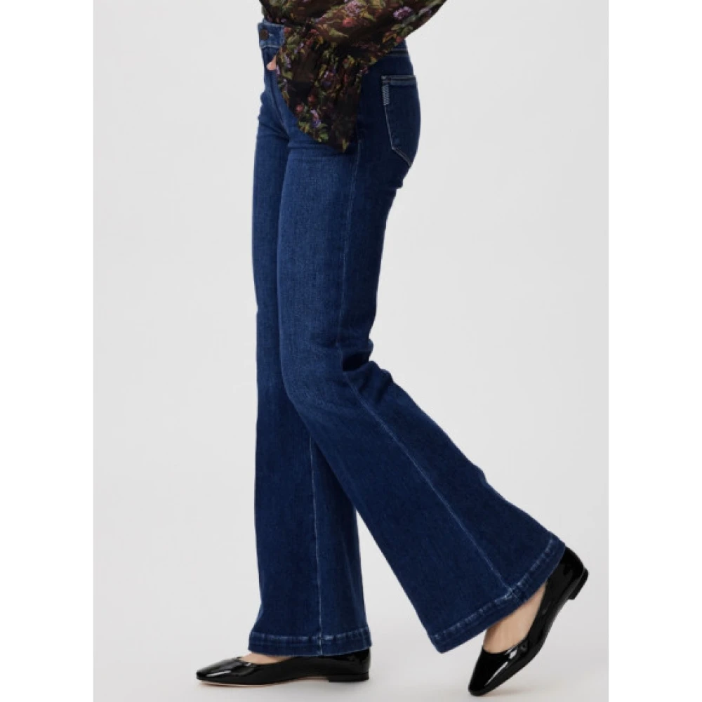 Paige Vintage-geïnspireerde High-rise Flare Jeans Blue Dames