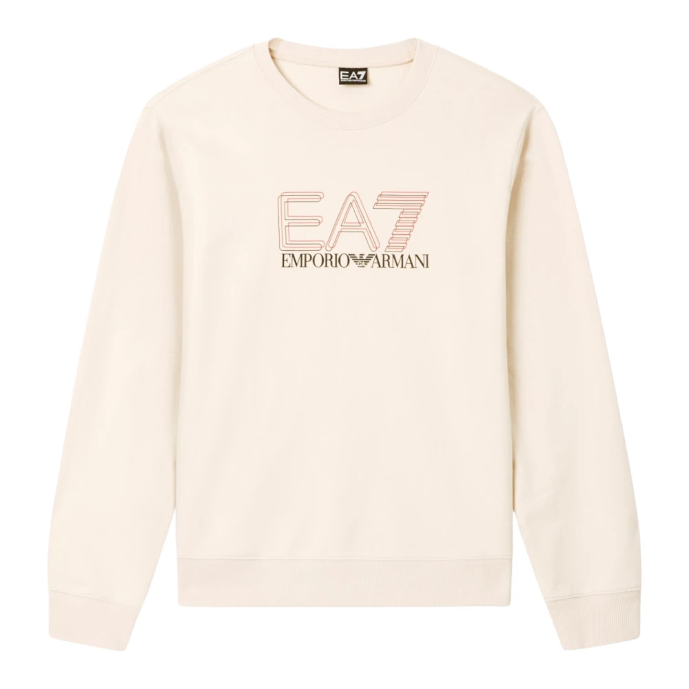 Emporio Armani Ea7 Herren Beige Sweatshirts & Hoodies, Sgröße: