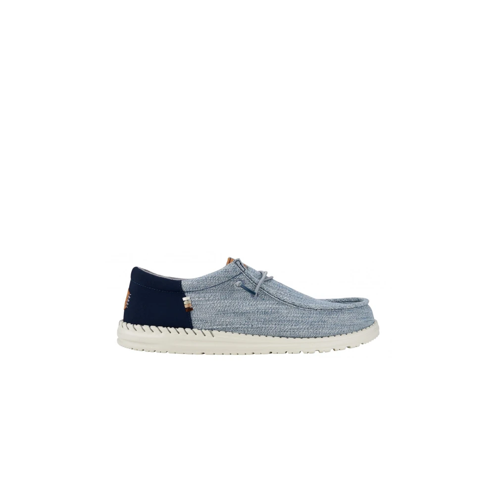 Hey Dude Marinblå Funky Nylon Craft Skor Blue, Herr